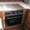 Boat had a new princess 2 burner electric stove. Great for cooking not not usuable while underway .